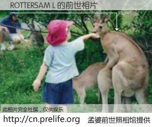 #孟婆前世照相馆# 【ROTTERSAM L 的前世相片】我们都曾从奈何桥上走过,喝下三碗忘川之水烹煮的孟婆汤,忘却了前尘旧事。孟婆前世照相馆,保存着你前世的数码相片。ROTTERSAM L 的前世相片,有图有真相: