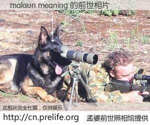 #孟婆前世照相馆# 【malaun meaning 的前世相片】我们都曾从奈何桥上走过，喝下三碗忘川之水烹煮的孟婆汤，忘却了前尘旧事。孟婆前世照相馆，保存着你前世的数码相片。malaun meaning 的前世相片，有图有真相：