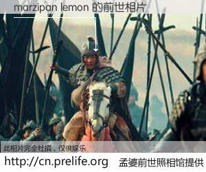 #孟婆前世照相馆# 【marzipan lemon 的前世相片】我们都曾从奈何桥上走过，喝下三碗忘川之水烹煮的孟婆汤，忘却了前尘旧事。孟婆前世照相馆，保存着你前世的数码相片。marzipan lemon 的前世相片，有图有真相：