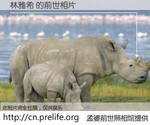 #孟婆前世照相馆# 【林雅希 的前世相片】我们都曾从奈何桥上走过，喝下三碗忘川之水烹煮的孟婆汤，忘却了前尘旧事。孟婆前世照相馆，保存着你前世的数码相片。林雅希 的前世相片，有图有真相：