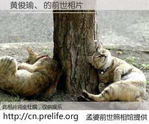 #孟婆前世照相馆# 【黄俊瑜、 的前世相片】我们都曾从奈何桥上走过，喝下三碗忘川之水烹煮的孟婆汤，忘却了前尘旧事。孟婆前世照相馆，保存着你前世的数码相片。黄俊瑜、 的前世相片，有图有真相：