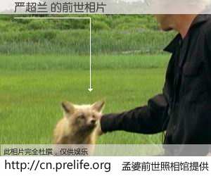 #孟婆前世照相馆# 【严超兰 的前世相片】我们都曾从奈何桥上走过，喝下三碗忘川之水烹煮的孟婆汤，忘却了前尘旧事。孟婆前世照相馆，保存着你前世的数码相片。严超兰 的前世相片，有图有真相：