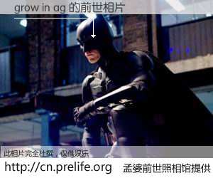 #孟婆前世照相馆# 【grow in ag 的前世相片】我们都曾从奈何桥上走过，喝下三碗忘川之水烹煮的孟婆汤，忘却了前尘旧事。孟婆前世照相馆，保存着你前世的数码相片。grow in ag 的前世相片，有图有真相：