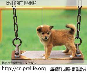 #孟婆前世照相馆# 【idyll 的前世相片】我们都曾从奈何桥上走过，喝下三碗忘川之水烹煮的孟婆汤，忘却了前尘旧事。孟婆前世照相馆，保存着你前世的数码相片。idyll 的前世相片，有图有真相：