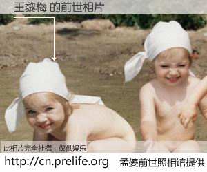 #孟婆前世照相馆# 【王黎梅 的前世相片】我们都曾从奈何桥上走过，喝下三碗忘川之水烹煮的孟婆汤，忘却了前尘旧事。孟婆前世照相馆，保存着你前世的数码相片。王黎梅 的前世相片，有图有真相：