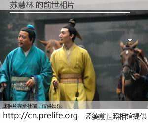 #孟婆前世照相馆# 【苏慧林 的前世相片】我们都曾从奈何桥上走过，喝下三碗忘川之水烹煮的孟婆汤，忘却了前尘旧事。孟婆前世照相馆，保存着你前世的数码相片。苏慧林 的前世相片，有图有真相：