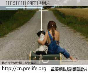 #孟婆前世照相馆# 【11115111111 的前世相片】我们都曾从奈何桥上走过，喝下三碗忘川之水烹煮的孟婆汤，忘却了前尘旧事。孟婆前世照相馆，保存着你前世的数码相片。11115111111 的前世相片，有图有真相：