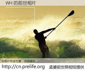 #孟婆前世照相馆# 【WH 的前世相片】我们都曾从奈何桥上走过，喝下三碗忘川之水烹煮的孟婆汤，忘却了前尘旧事。孟婆前世照相馆，保存着你前世的数码相片。WH 的前世相片，有图有真相：