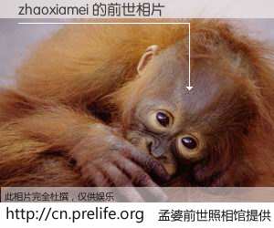 #孟婆前世照相馆# 【zhaoxiamei 的前世相片】我们都曾从奈何桥上走过，喝下三碗忘川之水烹煮的孟婆汤，忘却了前尘旧事。孟婆前世照相馆，保存着你前世的数码相片。zhaoxiamei 的前世相片，有图有真相：