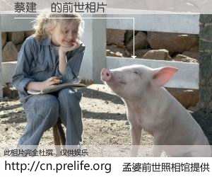 #孟婆前世照相馆# 【蔡建豐 的前世相片】我们都曾从奈何桥上走过，喝下三碗忘川之水烹煮的孟婆汤，忘却了前尘旧事。孟婆前世照相馆，保存着你前世的数码相片。蔡建豐 的前世相片，有图有真相：