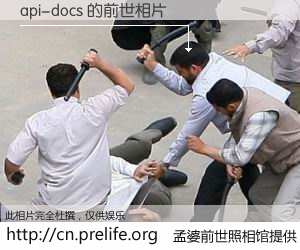 #孟婆前世照相馆# 【api-docs 的前世相片】我们都曾从奈何桥上走过，喝下三碗忘川之水烹煮的孟婆汤，忘却了前尘旧事。孟婆前世照相馆，保存着你前世的数码相片。api-docs 的前世相片，有图有真相：