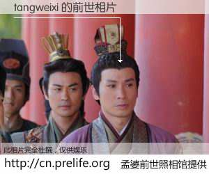 #孟婆前世照相馆# 【tangweixi 的前世相片】我们都曾从奈何桥上走过，喝下三碗忘川之水烹煮的孟婆汤，忘却了前尘旧事。孟婆前世照相馆，保存着你前世的数码相片。tangweixi 的前世相片，有图有真相：