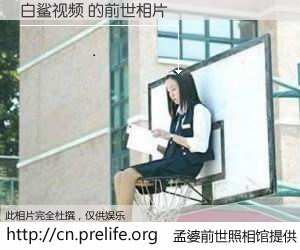 #孟婆前世照相馆# 【白鲨视频 的前世相片】我们都曾从奈何桥上走过，喝下三碗忘川之水烹煮的孟婆汤，忘却了前尘旧事。孟婆前世照相馆，保存着你前世的数码相片。白鲨视频 的前世相片，有图有真相：