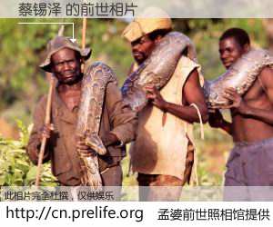 #孟婆前世照相馆# 【蔡锡泽 的前世相片】我们都曾从奈何桥上走过，喝下三碗忘川之水烹煮的孟婆汤，忘却了前尘旧事。孟婆前世照相馆，保存着你前世的数码相片。蔡锡泽 的前世相片，有图有真相：