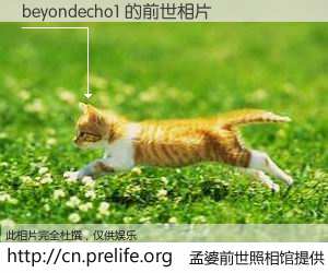 #孟婆前世照相馆# 【beyondecho1 的前世相片】我们都曾从奈何桥上走过，喝下三碗忘川之水烹煮的孟婆汤，忘却了前尘旧事。孟婆前世照相馆，保存着你前世的数码相片。beyondecho1 的前世相片，有图有真相：