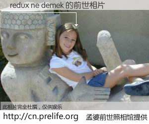 #孟婆前世照相馆# 【redux ne demek 的前世相片】我们都曾从奈何桥上走过，喝下三碗忘川之水烹煮的孟婆汤，忘却了前尘旧事。孟婆前世照相馆，保存着你前世的数码相片。redux ne demek 的前世相片，有图有真相：