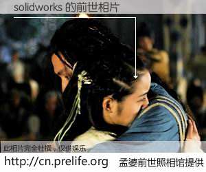 #孟婆前世照相馆# 【solidworks 的前世相片】我们都曾从奈何桥上走过，喝下三碗忘川之水烹煮的孟婆汤，忘却了前尘旧事。孟婆前世照相馆，保存着你前世的数码相片。solidworks 的前世相片，有图有真相：