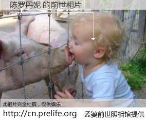 #孟婆前世照相馆# 【陈罗丹妮 的前世相片】我们都曾从奈何桥上走过，喝下三碗忘川之水烹煮的孟婆汤，忘却了前尘旧事。孟婆前世照相馆，保存着你前世的数码相片。陈罗丹妮 的前世相片，有图有真相：