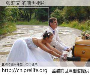 #孟婆前世照相馆# 【张莉文 的前世相片】我们都曾从奈何桥上走过，喝下三碗忘川之水烹煮的孟婆汤，忘却了前尘旧事。孟婆前世照相馆，保存着你前世的数码相片。张莉文 的前世相片，有图有真相：