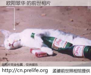 #孟婆前世照相馆# 【欧阳翠华 的前世相片】我们都曾从奈何桥上走过，喝下三碗忘川之水烹煮的孟婆汤，忘却了前尘旧事。孟婆前世照相馆，保存着你前世的数码相片。欧阳翠华 的前世相片，有图有真相：