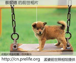 #孟婆前世照相馆# 【蔡懿德 的前世相片】我们都曾从奈何桥上走过，喝下三碗忘川之水烹煮的孟婆汤，忘却了前尘旧事。孟婆前世照相馆，保存着你前世的数码相片。蔡懿德 的前世相片，有图有真相：