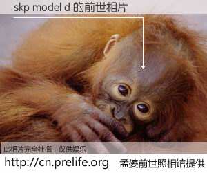 #孟婆前世照相馆# 【skp model d 的前世相片】我们都曾从奈何桥上走过，喝下三碗忘川之水烹煮的孟婆汤，忘却了前尘旧事。孟婆前世照相馆，保存着你前世的数码相片。skp model d 的前世相片，有图有真相：
