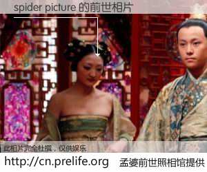 #孟婆前世照相馆# 【spider picture 的前世相片】我们都曾从奈何桥上走过，喝下三碗忘川之水烹煮的孟婆汤，忘却了前尘旧事。孟婆前世照相馆，保存着你前世的数码相片。spider picture 的前世相片，有图有真相：
