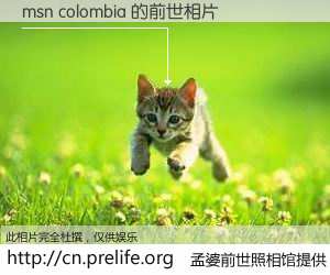 #孟婆前世照相馆# 【msn colombia 的前世相片】我们都曾从奈何桥上走过，喝下三碗忘川之水烹煮的孟婆汤，忘却了前尘旧事。孟婆前世照相馆，保存着你前世的数码相片。msn colombia 的前世相片，有图有真相：