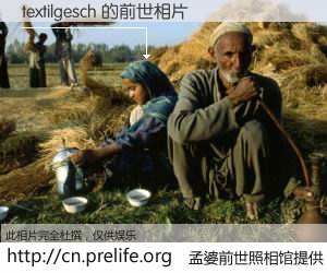 #孟婆前世照相馆# 【textilgesch 的前世相片】我们都曾从奈何桥上走过，喝下三碗忘川之水烹煮的孟婆汤，忘却了前尘旧事。孟婆前世照相馆，保存着你前世的数码相片。textilgesch 的前世相片，有图有真相：