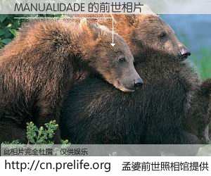 #孟婆前世照相馆# 【MANUALIDADE 的前世相片】我们都曾从奈何桥上走过，喝下三碗忘川之水烹煮的孟婆汤，忘却了前尘旧事。孟婆前世照相馆，保存着你前世的数码相片。MANUALIDADE 的前世相片，有图有真相：