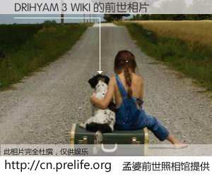 #孟婆前世照相馆# 【DRIHYAM 3 WIKI 的前世相片】我们都曾从奈何桥上走过，喝下三碗忘川之水烹煮的孟婆汤，忘却了前尘旧事。孟婆前世照相馆，保存着你前世的数码相片。DRIHYAM 3 WIKI 的前世相片，有图有真相：