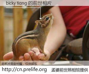 #孟婆前世照相馆# 【bicky tiang 的前世相片】我们都曾从奈何桥上走过，喝下三碗忘川之水烹煮的孟婆汤，忘却了前尘旧事。孟婆前世照相馆，保存着你前世的数码相片。bicky tiang 的前世相片，有图有真相：
