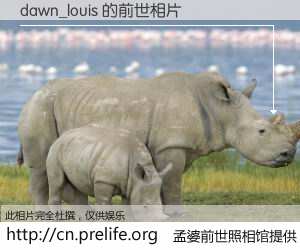 #孟婆前世照相馆# 【dawn_louis 的前世相片】我们都曾从奈何桥上走过，喝下三碗忘川之水烹煮的孟婆汤，忘却了前尘旧事。孟婆前世照相馆，保存着你前世的数码相片。dawn_louis 的前世相片，有图有真相：