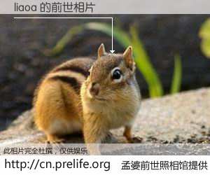 #孟婆前世照相馆# 【liaoa 的前世相片】我们都曾从奈何桥上走过，喝下三碗忘川之水烹煮的孟婆汤，忘却了前尘旧事。孟婆前世照相馆，保存着你前世的数码相片。liaoa 的前世相片，有图有真相：