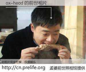 #孟婆前世照相馆# 【ox-head 的前世相片】我们都曾从奈何桥上走过，喝下三碗忘川之水烹煮的孟婆汤，忘却了前尘旧事。孟婆前世照相馆，保存着你前世的数码相片。ox-head 的前世相片，有图有真相：