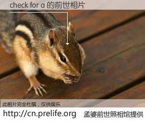 #孟婆前世照相馆# 【check for a 的前世相片】我们都曾从奈何桥上走过，喝下三碗忘川之水烹煮的孟婆汤，忘却了前尘旧事。孟婆前世照相馆，保存着你前世的数码相片。check for a 的前世相片，有图有真相：