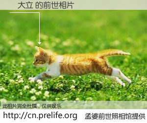 #孟婆前世照相馆# 【盧大立 的前世相片】我们都曾从奈何桥上走过，喝下三碗忘川之水烹煮的孟婆汤，忘却了前尘旧事。孟婆前世照相馆，保存着你前世的数码相片。盧大立 的前世相片，有图有真相：