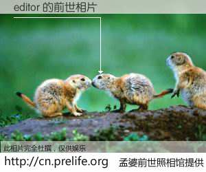 #孟婆前世照相馆# 【editor 的前世相片】我们都曾从奈何桥上走过，喝下三碗忘川之水烹煮的孟婆汤，忘却了前尘旧事。孟婆前世照相馆，保存着你前世的数码相片。editor 的前世相片，有图有真相：