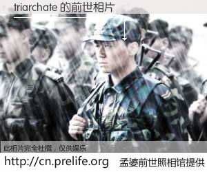 #孟婆前世照相馆# 【triarchate 的前世相片】我们都曾从奈何桥上走过，喝下三碗忘川之水烹煮的孟婆汤，忘却了前尘旧事。孟婆前世照相馆，保存着你前世的数码相片。triarchate 的前世相片，有图有真相：
