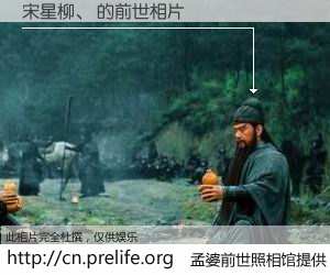 #孟婆前世照相馆# 【宋星柳、 的前世相片】我们都曾从奈何桥上走过，喝下三碗忘川之水烹煮的孟婆汤，忘却了前尘旧事。孟婆前世照相馆，保存着你前世的数码相片。宋星柳、 的前世相片，有图有真相：