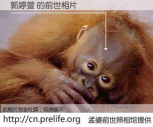 #孟婆前世照相馆# 【郭婷萱 的前世相片】我们都曾从奈何桥上走过，喝下三碗忘川之水烹煮的孟婆汤，忘却了前尘旧事。孟婆前世照相馆，保存着你前世的数码相片。郭婷萱 的前世相片，有图有真相：