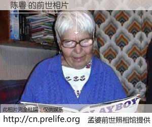 #孟婆前世照相馆# 【陈粤 的前世相片】我们都曾从奈何桥上走过，喝下三碗忘川之水烹煮的孟婆汤，忘却了前尘旧事。孟婆前世照相馆，保存着你前世的数码相片。陈粤 的前世相片，有图有真相：