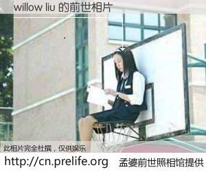 #孟婆前世照相馆# 【willow liu 的前世相片】我们都曾从奈何桥上走过，喝下三碗忘川之水烹煮的孟婆汤，忘却了前尘旧事。孟婆前世照相馆，保存着你前世的数码相片。willow liu 的前世相片，有图有真相：