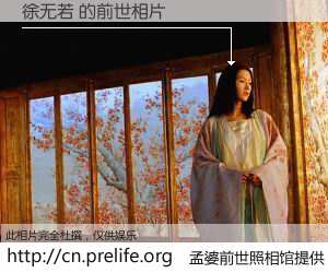#孟婆前世照相馆# 【徐无若 的前世相片】我们都曾从奈何桥上走过，喝下三碗忘川之水烹煮的孟婆汤，忘却了前尘旧事。孟婆前世照相馆，保存着你前世的数码相片。徐无若 的前世相片，有图有真相：