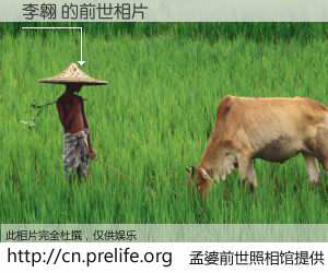 #孟婆前世照相馆# 【李翱 的前世相片】我们都曾从奈何桥上走过，喝下三碗忘川之水烹煮的孟婆汤，忘却了前尘旧事。孟婆前世照相馆，保存着你前世的数码相片。李翱 的前世相片，有图有真相：