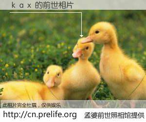 #孟婆前世照相馆# 【ｋａｘ 的前世相片】我们都曾从奈何桥上走过，喝下三碗忘川之水烹煮的孟婆汤，忘却了前尘旧事。孟婆前世照相馆，保存着你前世的数码相片。ｋａｘ 的前世相片，有图有真相：