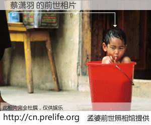 #孟婆前世照相馆# 【蔡潇羽 的前世相片】我们都曾从奈何桥上走过，喝下三碗忘川之水烹煮的孟婆汤，忘却了前尘旧事。孟婆前世照相馆，保存着你前世的数码相片。蔡潇羽 的前世相片，有图有真相：