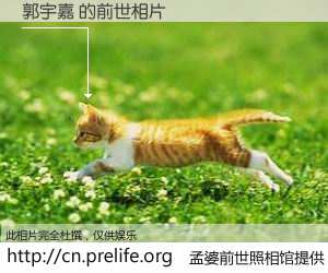 #孟婆前世照相馆# 【郭宇嘉 的前世相片】我们都曾从奈何桥上走过，喝下三碗忘川之水烹煮的孟婆汤，忘却了前尘旧事。孟婆前世照相馆，保存着你前世的数码相片。郭宇嘉 的前世相片，有图有真相：