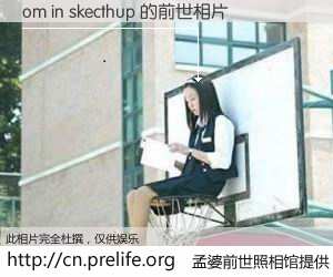 #孟婆前世照相馆# 【om in skecthup 的前世相片】我们都曾从奈何桥上走过，喝下三碗忘川之水烹煮的孟婆汤，忘却了前尘旧事。孟婆前世照相馆，保存着你前世的数码相片。om in skecthup 的前世相片，有图有真相：