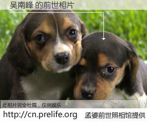 #孟婆前世照相馆# 【吴南峰 的前世相片】我们都曾从奈何桥上走过，喝下三碗忘川之水烹煮的孟婆汤，忘却了前尘旧事。孟婆前世照相馆，保存着你前世的数码相片。吴南峰 的前世相片，有图有真相：